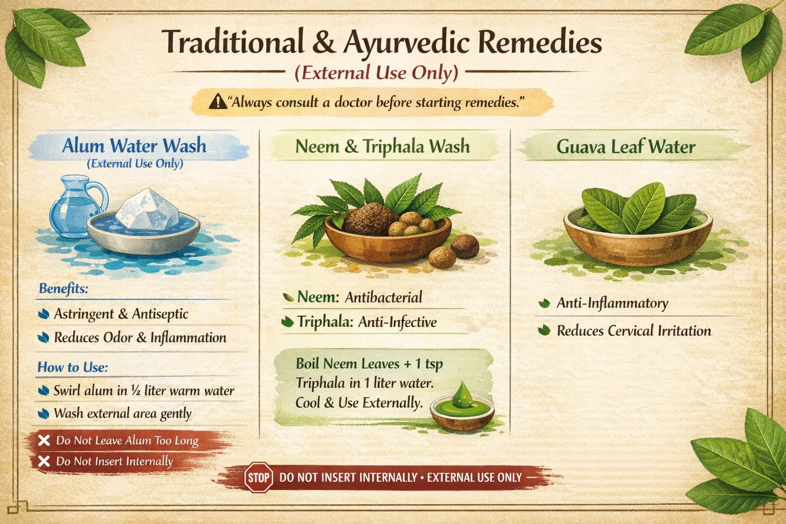 Traditional & Ayurvedic Remedies (External Use Only)