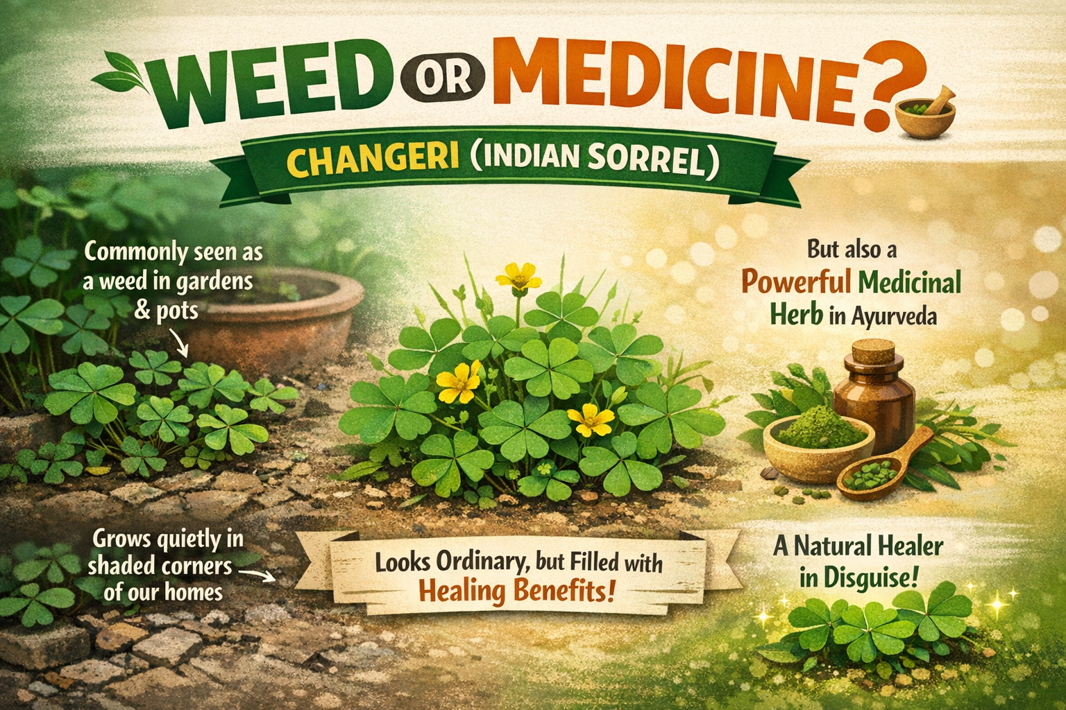Weed or Medicine? Changeri (Indian Sorrel) – Oxalis corniculata