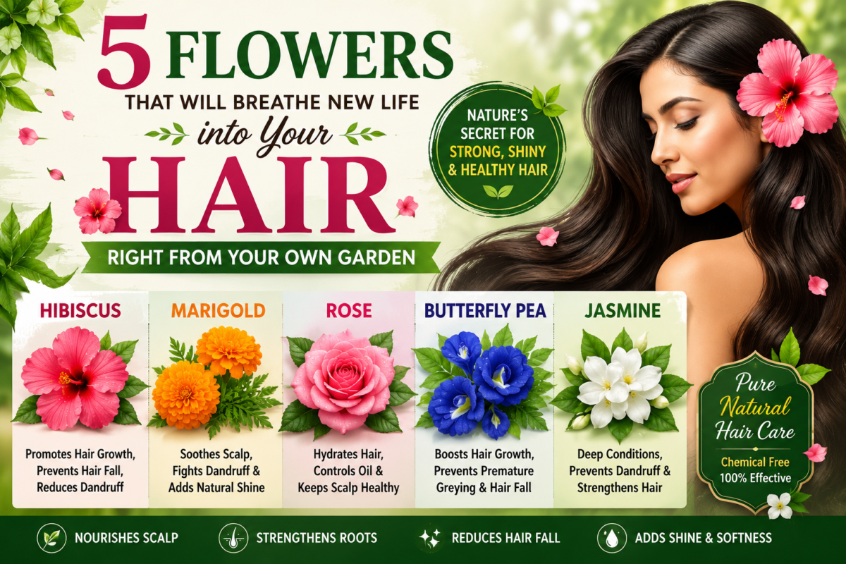 5 Powerful Flowers That Can Revive Your Hair Naturally - Straight From Your Garden