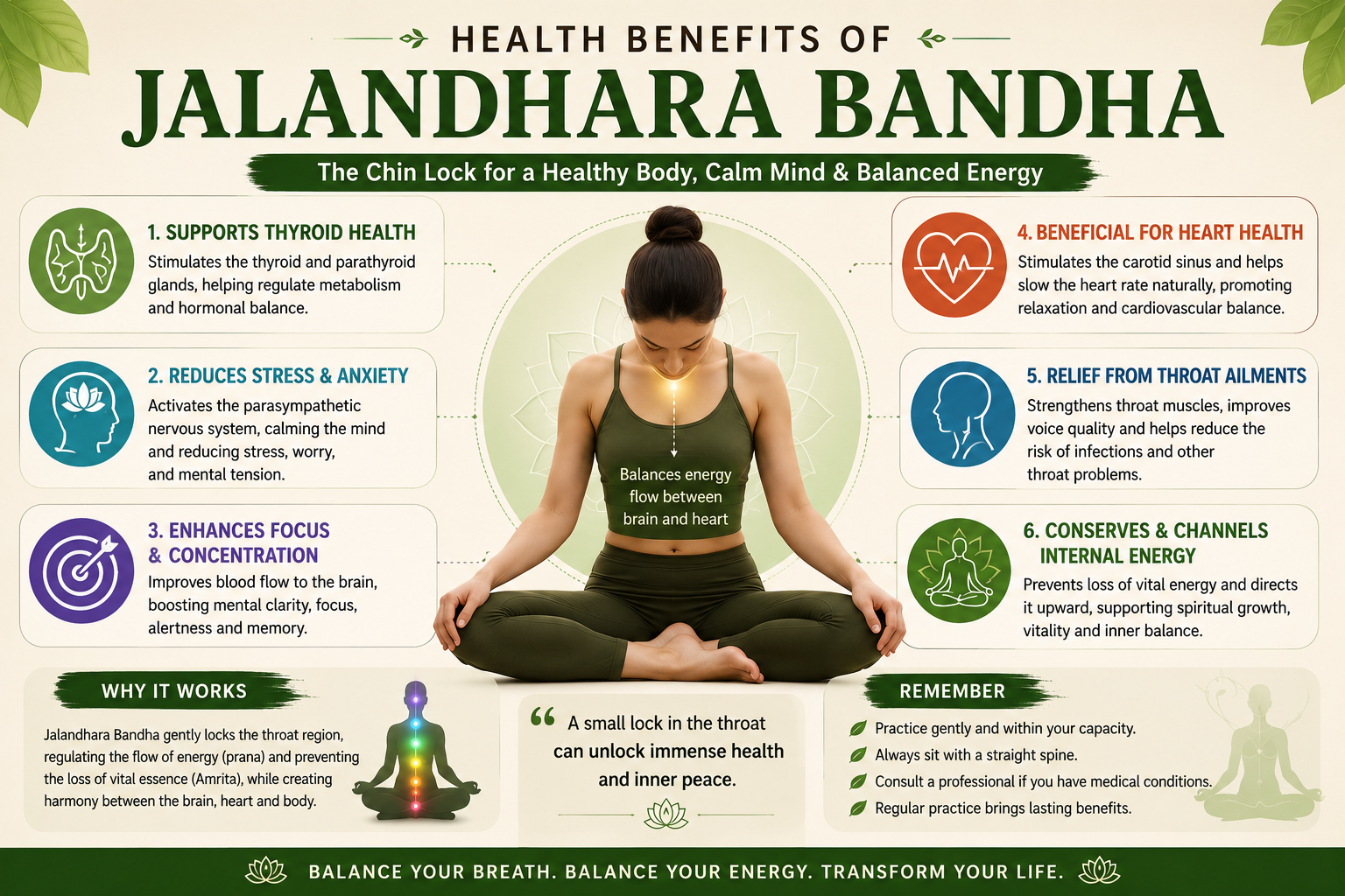 Health Benefits of Jalandhara Bandha